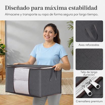 Bolsas organizadoras plegables para ropa y edredones – 90 L