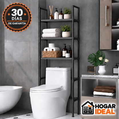 Estante Organizador Vertical para Baño de 3 Niveles – Fácil de Armar