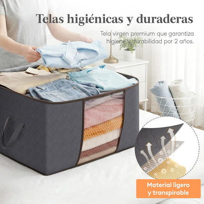 Bolsas organizadoras plegables para ropa y edredones – 90 L