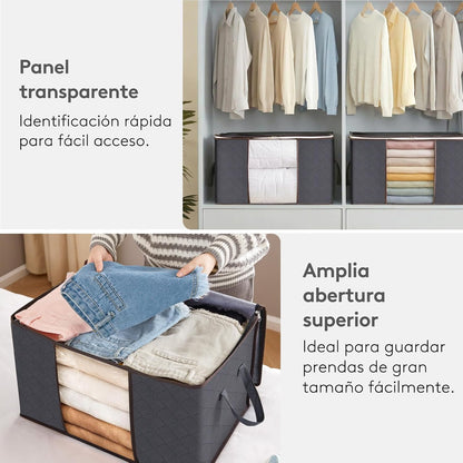 Bolsas organizadoras plegables para ropa y edredones – 90 L
